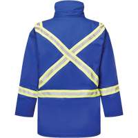 Avenger 9 oz. Flame Resistant Insulated Parka, Small, Royal Blue Trail Hammer and Bolt