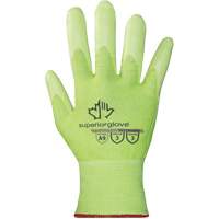 S21TXUGFN High-Visibility Cut-Resistant Gloves, Size 5/2X-Small, 21 Gauge, Nitrile Coated, TenActiv Shell, ASTM ANSI Level A9 Trail Hammer and Bolt