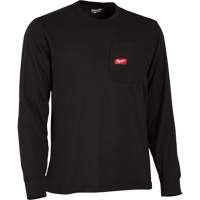 Gridiron Long-Sleeved Pocket-T-Shirt, Men's, Small, Black Trail Hammer and Bolt