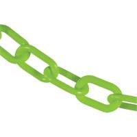 Chaîne de s&eacute;curit&eacute; en plastique robuste, Vert, Maillon de 2", 100' de long Trail Hammer and Bolt