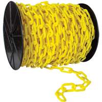 Chaîne de s&eacute;curit&eacute; en plastique robuste, Vert, Maillon de 2", 120' de long Trail Hammer and Bolt