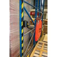 Magnetic Wall Mount Barrier with Magnetic Tape, Plastic, Magnetic Mount, 15', Black and Yellow Tape Trail Hammer and Bolt