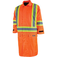 Imperm&eacute;able long avec capuchon amovible, Nylon/PVC, Petit, Orange haute visibilit&eacute; Trail Hammer and Bolt