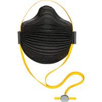 Masques jetables AirWave s&eacute;rie M noirs avec SmartStrap et embout int&eacute;grale en mousse, N95, Certifi&eacute; NIOSH, Moyen/grand Trail Hammer and Bolt
