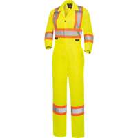 5999AW Combinaison de s&eacute;curit&eacute; routi&egrave;re haute visibilit&eacute; pour femmes, T-petit, Jaune lime haute visibilit&eacute; Trail Hammer and Bolt