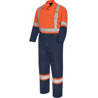 5514BB Combinaison de s&eacute;curit&eacute; 2 tons avec fermeture &agrave; glissi&egrave;re, 36, Orange haute visibilit&eacute;/Bleu marin Trail Hammer and Bolt