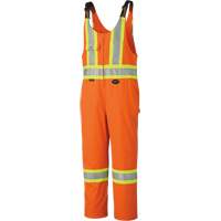 6617ZT High-Visibility Safety Overalls with Leg Zippers, Poly-Cotton, 40 (Tall), High Visibility Orange Trail Hammer and Bolt