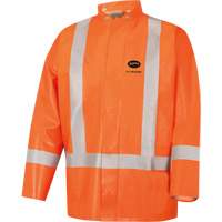 5990J Super Heavy-Duty FR/Arc Resistant Safety Rain Jacket, Small, High Visibility Orange, 11 cal/cm² Trail Hammer and Bolt