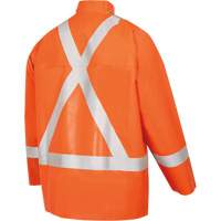 5990J Super Heavy-Duty FR/Arc Resistant Safety Rain Jacket, Small, High Visibility Orange, 11 cal/cm² Trail Hammer and Bolt