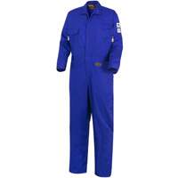 7779T FR-Tech&reg; 88/12 Arc Rated Flame Resistant Coveralls, Size 40 (Tall), Royal Blue, 10 cal/cm² Trail Hammer and Bolt