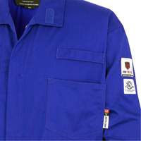 7779T FR-Tech&reg; 88/12 Arc Rated Flame Resistant Coveralls, Size 40 (Tall), Royal Blue, 10 cal/cm² Trail Hammer and Bolt