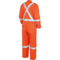 7708A "The Rock" FR-Tech&reg; High Visibility FR/Arc Rated Coveralls, Size 36, High Visibility Orange, 10 cal/cm² Trail Hammer and Bolt