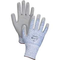 Eco-Friendly Stretch Cut-Resistant Gloves, Size 10, 13 Gauge, Polyurethane Coated, HPPE/RPET Shell, ASTM ANSI Level A2 Trail Hammer and Bolt
