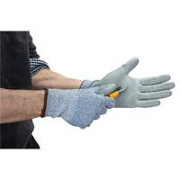 Eco-Friendly Stretch Cut-Resistant Gloves, Size 10, 13 Gauge, Polyurethane Coated, HPPE/RPET Shell, ASTM ANSI Level A2 Trail Hammer and Bolt