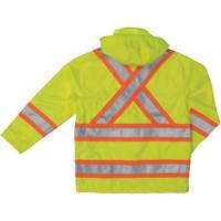 Manteau de s&eacute;curit&eacute; imperm&eacute;able en tissu ind&eacute;chirable Ripstop, Polyester, T-petit, Jaune lime haute visibilit&eacute; Trail Hammer and Bolt