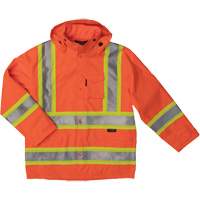 Manteau de s&eacute;curit&eacute; imperm&eacute;able en tissu ind&eacute;chirable Ripstop, Polyester, T-petit, Orange haute visibilit&eacute; Trail Hammer and Bolt