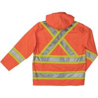 Manteau de s&eacute;curit&eacute; imperm&eacute;able en tissu ind&eacute;chirable Ripstop, Polyester, T-petit, Orange haute visibilit&eacute; Trail Hammer and Bolt