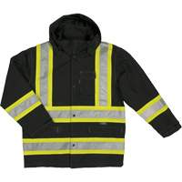 Manteau de s&eacute;curit&eacute; imperm&eacute;able en tissu ind&eacute;chirable Ripstop, Polyester, T-petit, Noir Trail Hammer and Bolt