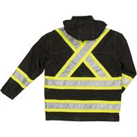 Manteau de s&eacute;curit&eacute; imperm&eacute;able en tissu ind&eacute;chirable Ripstop, Polyester, T-petit, Noir Trail Hammer and Bolt