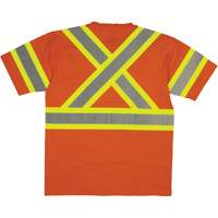 Chemise de s&eacute;curit&eacute; &agrave; manches courtes, Coton, T-petit, Orange haute visibilit&eacute; Trail Hammer and Bolt