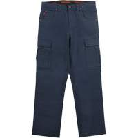 WP100 Work Pants, Cotton/Spandex, Navy Blue, Size 0, 30 Inseam Trail Hammer and Bolt