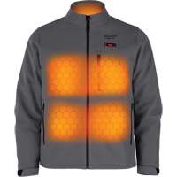 M12 Heated Toughshell Jacket (Jacket Only), Men's, Large, Grey Trail Hammer and Bolt