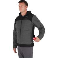 M12 Heated Quietshell Jacket with Battery, Men's, 2X-Large, Grey Trail Hammer and Bolt