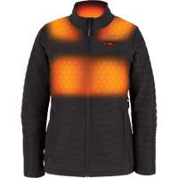 Manteau chauffant M12 Axis avec pile, Femmes, Petit, Noir Trail Hammer and Bolt