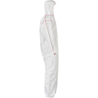 SFR Coveralls with Hood, Medium, White, Tyvek&reg; 400 Trail Hammer and Bolt