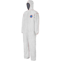 SFR Coveralls with Hood, Medium, White, Tyvek&reg; 400 Trail Hammer and Bolt