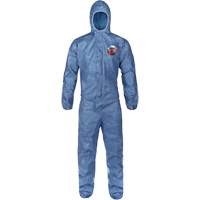 Hooded Coveralls, Large, Blue, MicroMax&reg; VP Trail Hammer and Bolt