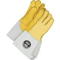 Welder's Gloves with 5.5" Cuff, Grain Cowhide, Size 10.5 Trail Hammer and Bolt