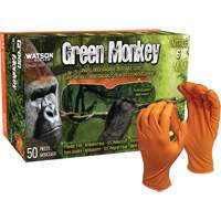 Green Monkey Disposable Gloves, Small, Nitrile, 6-mil, Powder-Free, Orange Trail Hammer and Bolt