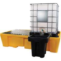 Double palette de d&eacute;versements IBC, Capacit&eacute; de d&eacute;versement 317 gal. US, 89" x 57" x 23" Trail Hammer and Bolt