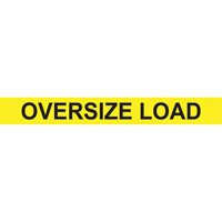 Oversize Load Heavy Haul Sign, Decal/Vinyl, 96" W x 12" H Trail Hammer and Bolt