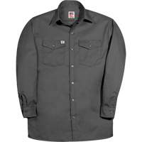 Premium Long-Sleeve Work Shirt, Men's, Small, Charcoal Trail Hammer and Bolt