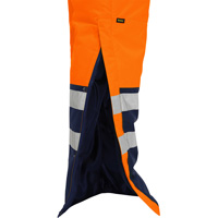 Bisley&reg; Extreme Cold Bib Overall, Polyester, Small, High Visibility Orange Trail Hammer and Bolt