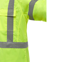 Bisley&reg; X-Back Long Sleeve Work Shirt with X-Airflow, Poly-Cotton, Small, High Visibility Lime-Yellow Trail Hammer and Bolt