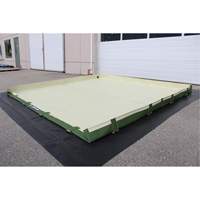 Easy-Riser Insta-Berm, 134 US gal. Capacity, 6' W x 6' L x 6" H, Hinge Bracket Trail Hammer and Bolt
