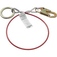 AS-21210-6 6' Cable Anchor with Snap Hook & O-Ring, Sling, Temporary Use Trail Hammer and Bolt