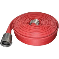 Nitrile Rubber Fire Hose, 50' L, 2-1/2" Dia., 200 Trail Hammer and Bolt