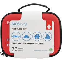 75-Piece Home & Travel First Aid Kit, Nylon Bag Trail Hammer and Bolt