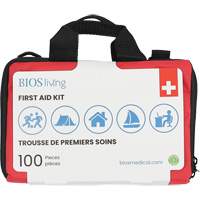 100-Piece Home & Travel First Aid Kit, Nylon Bag Trail Hammer and Bolt