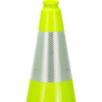 Premium Traffic Cone, 18", Lime Green, 6" Reflective Collar(s) Trail Hammer and Bolt
