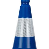 Premium Traffic Cone, 28", Blue, 4" Reflective Collar(s) Trail Hammer and Bolt