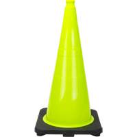 Premium Traffic Cone, 28", Lime Green Trail Hammer and Bolt