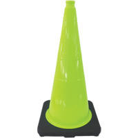 Premium Traffic Cone, 18", Lime Green Trail Hammer and Bolt
