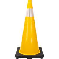 Premium Traffic Cone, 28", Yellow, 4" Reflective Collar(s) Trail Hammer and Bolt