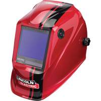 VIKING 3350 Code Red&reg; Welding Helmet, 3.74" L x 3.34" W View Area, 5 - 13 Shade Range Trail Hammer and Bolt