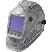 VIKING 3350 Medieval&reg; Welding Helmet, 3.74" L x 3.34" W View Area, 5 - 13 Shade Range Trail Hammer and Bolt